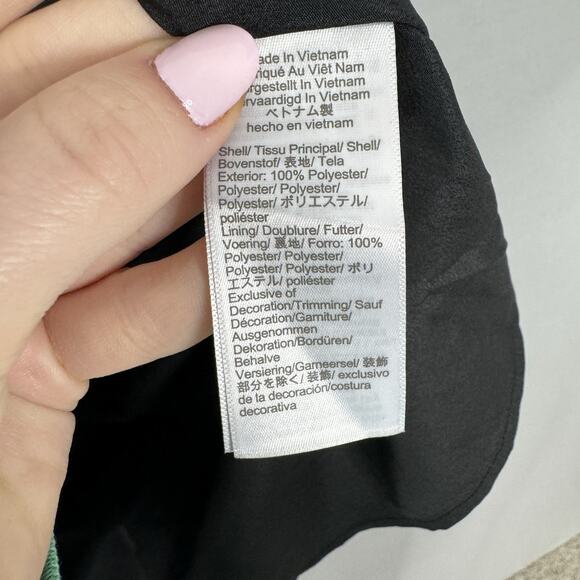 J.Crew Womens Dress 16 Black Jacquard Floral Tiered Cocktail Evening Romantic - Picture 16 of 16